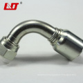 Carton Steel Npt Pipe Fittings , JIC Male 74 Degree Cone Seal In Silver Color